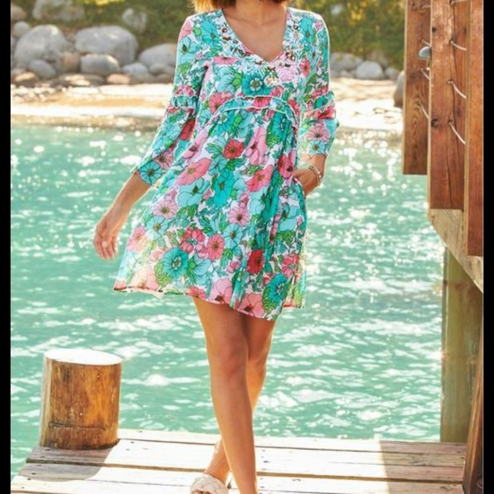 Boston Proper Bouquet of Summer Dress NWT